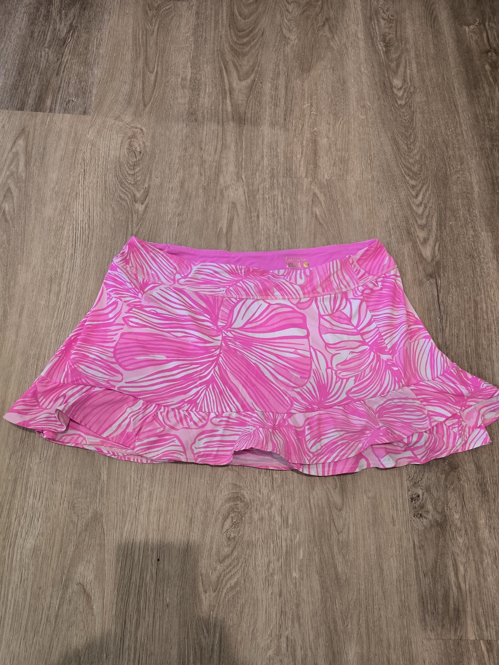 Lilly Pulitzer Women's Pink Floral Ruffle Skirt